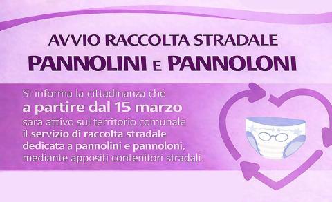 Locandina avvio raccolta stradale pannolini