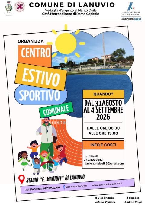 Locandina Centro Estivo-Agosto-Settembre 2026