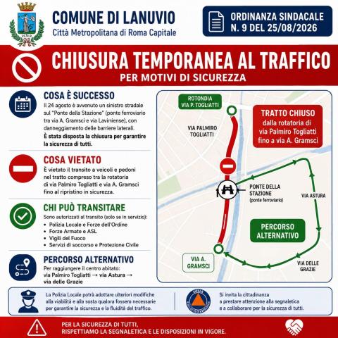 Locandina Chiusura Ponte per incidente
