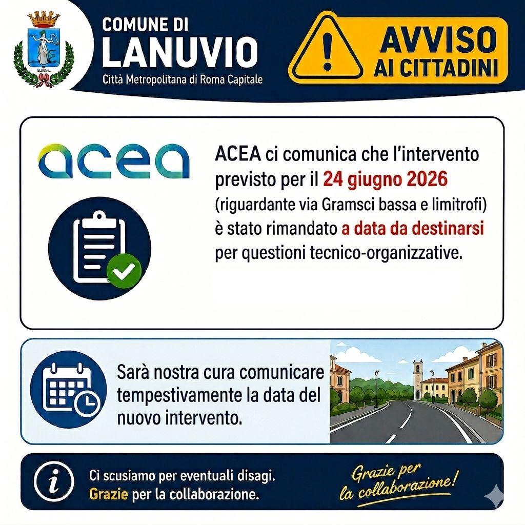ACEA Rinvio Lavori 24-06-2026