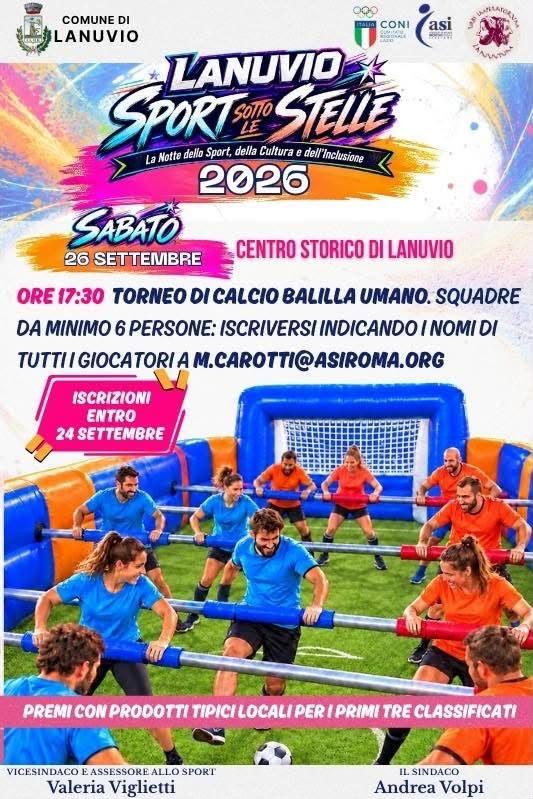 Festa dello Sport 2026-Torneo Calcio Balilla